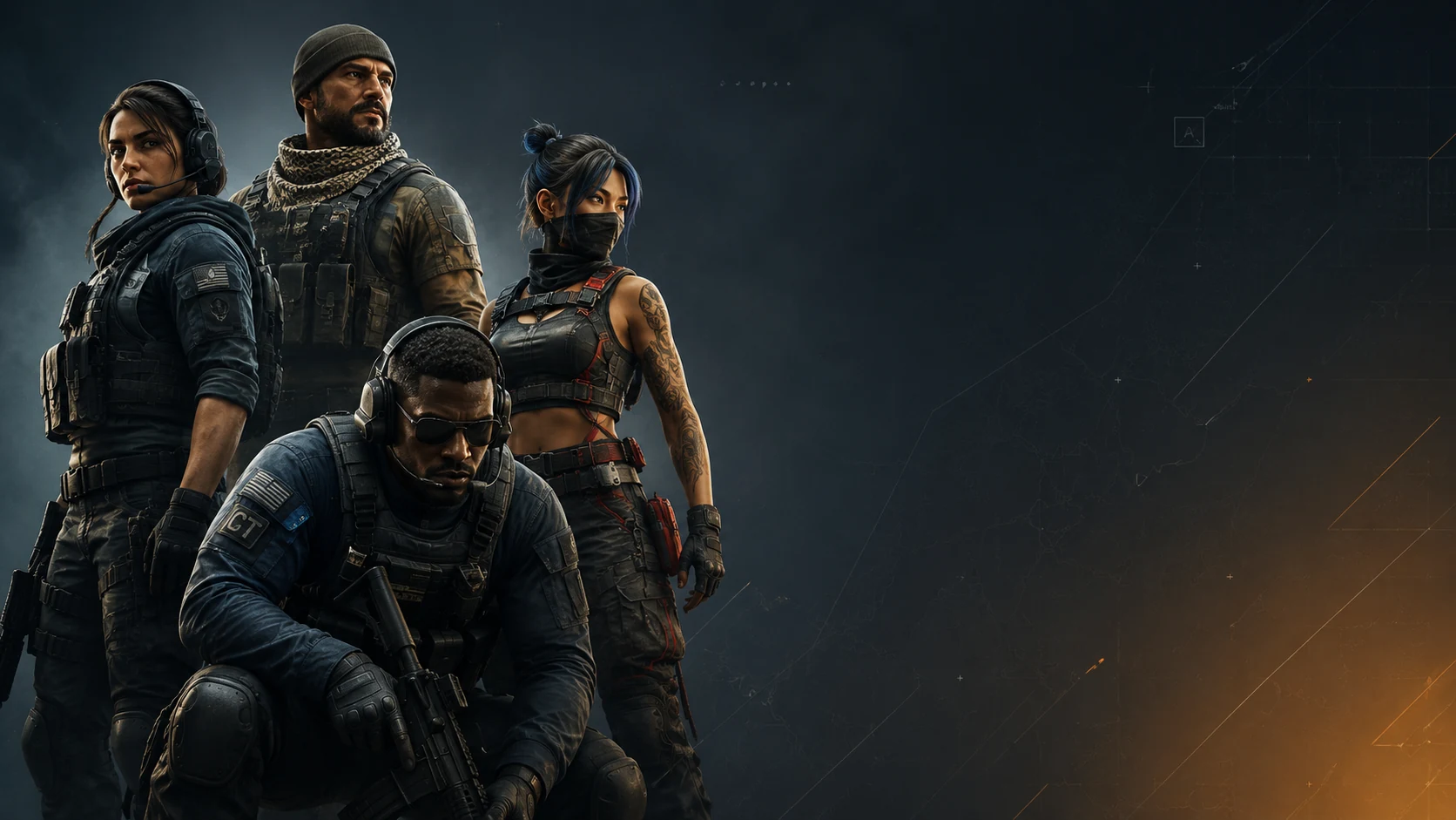 SENTRIX tactical intelligence team in a dark operations environment